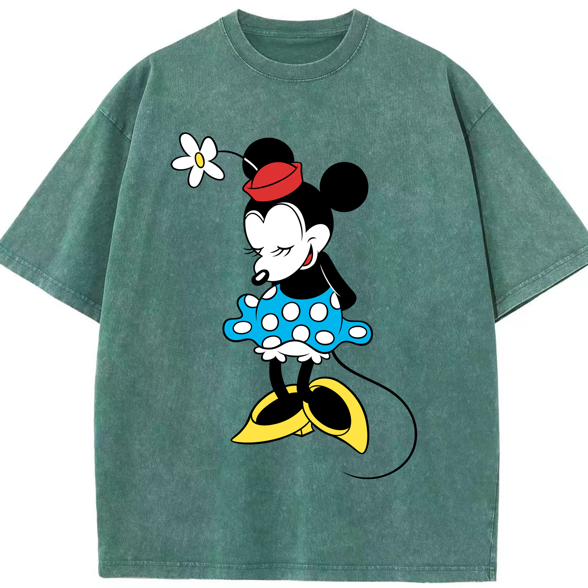 （画像用） ミッキーマウス Mickey Mouse 綿100% ヴィンテージ風 半袖Tシャツ（フロントプリント）